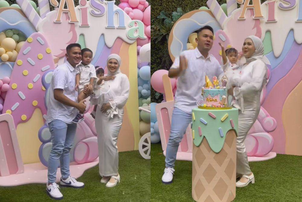 Ulang tahun pertama Aisha (Instagram.com/kesharatuliu05)