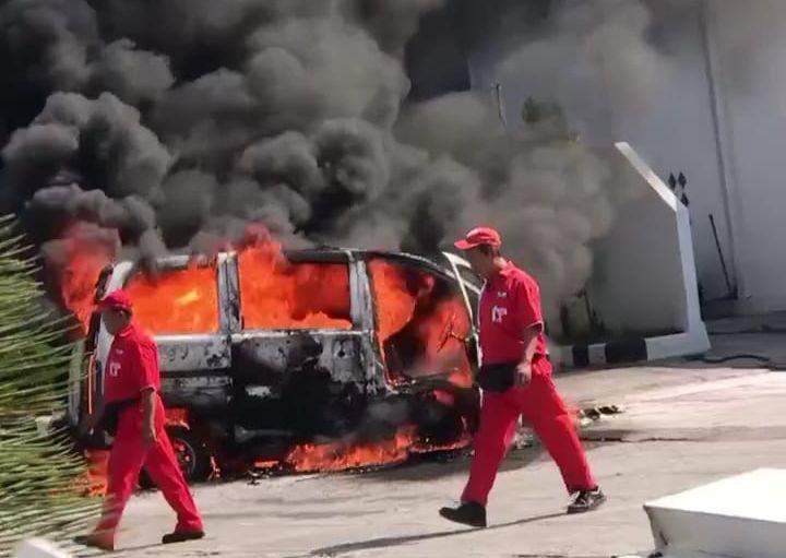 Mobil Espass Terbakar usai Diisi BBM, Dugaan Korleting Listrik