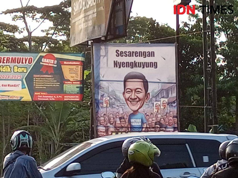 Baliho bakal calon bupati Bantul Untoro Hariadi.(IDN Times/Daruwaskita)