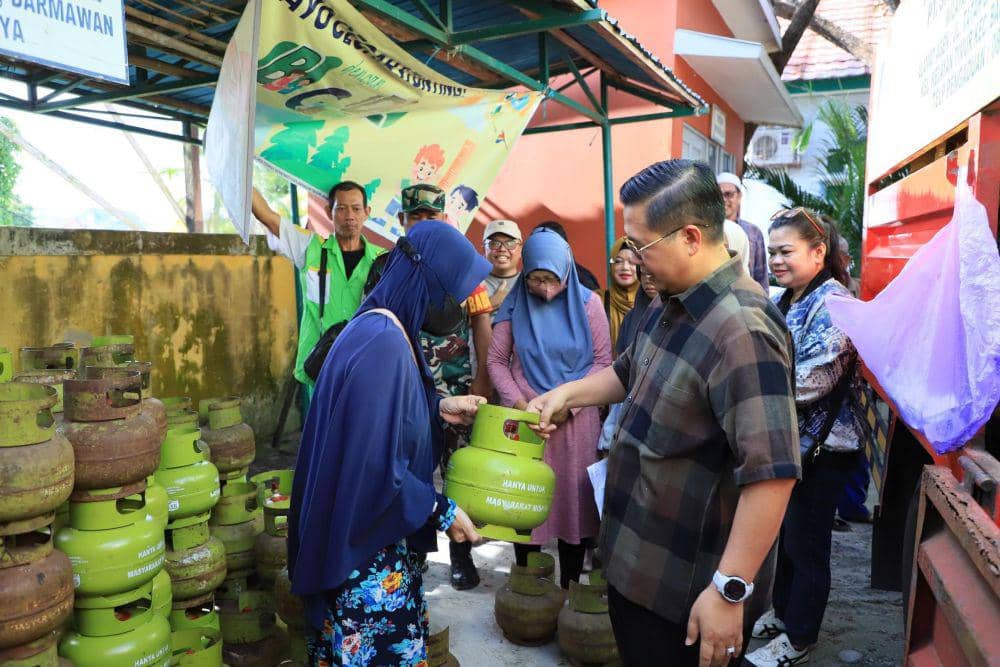 Gas elpiji 3 kg di pangakalan Banjarmasin.
