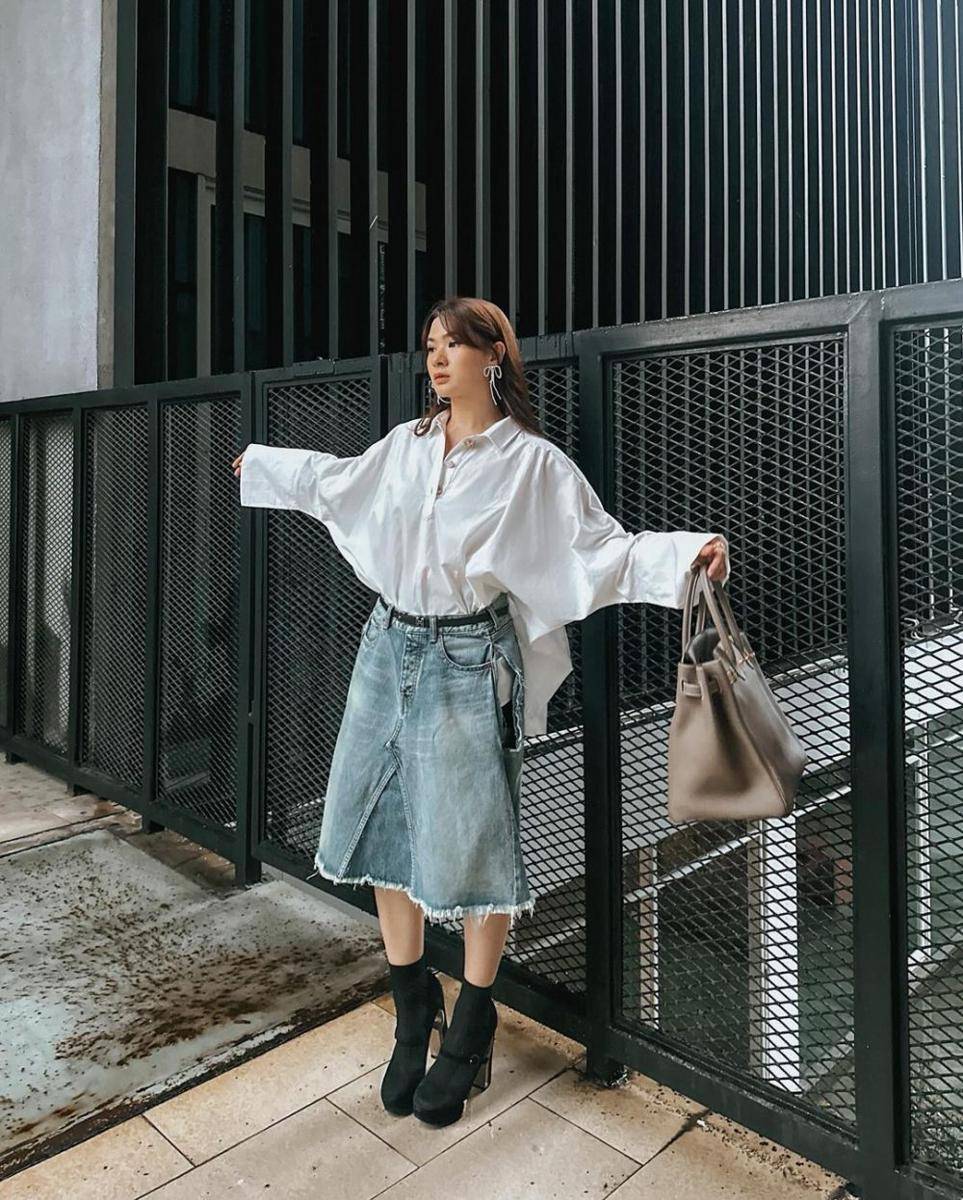 OOTD rok untuk office wear (Instagram.com/anazsiantar)