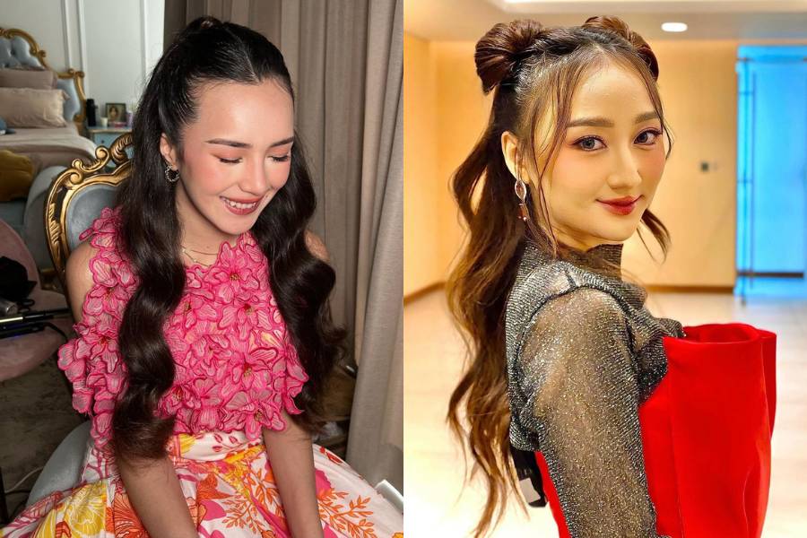 gaya rambut simpel untuk first date (instagram.com/bebytsabina | sandrinamazayya)