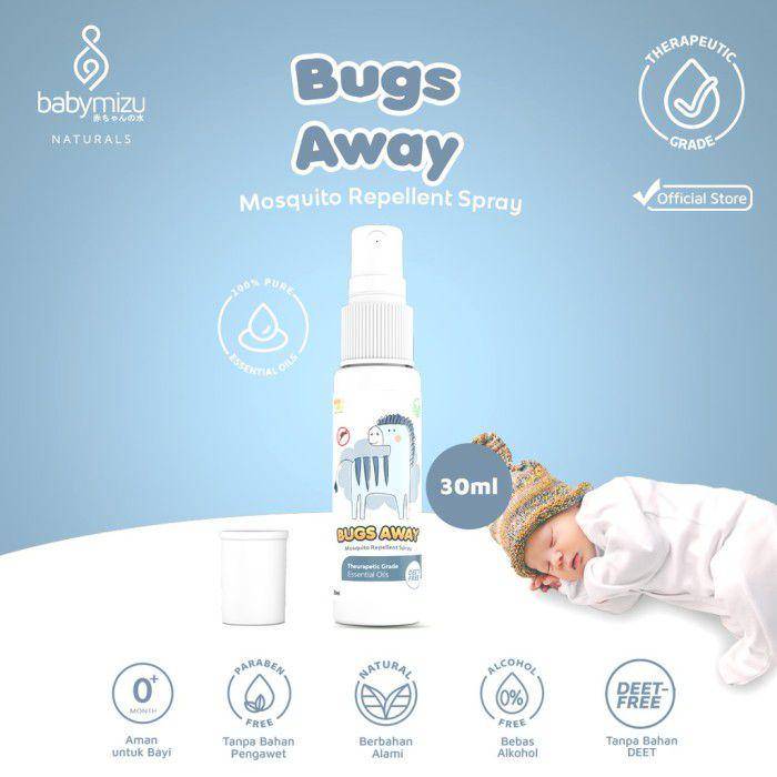 BABYMIZU Bugs Away Mosquito Repellent Spray (tokopedia.com/tokomadiri)