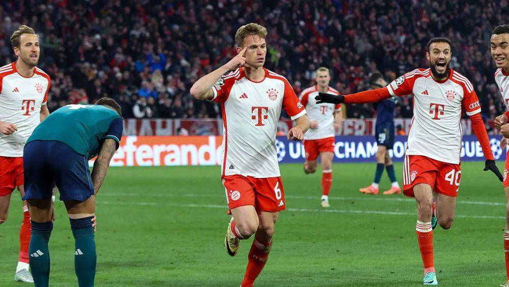 Bayern Munich mengalahkan Arsenal pada perempat final Liga Champions 2023/2024. (bundesliga.com)