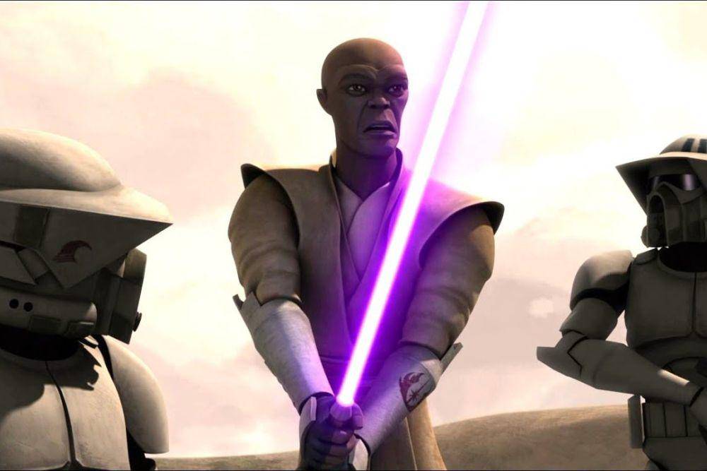 karakter Mace Windu dalam film Star Wars: The Clone Wars (dok. Lucasfilm Ltd./Star Wars: The Clone Wars)