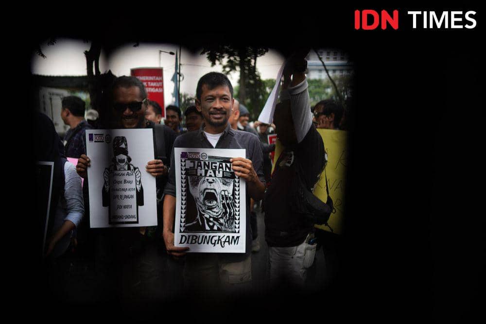 Unjuk Rasa, Jurnalis di Sumut Curiga Ada Bohir di Balik RUU Penyiaran
