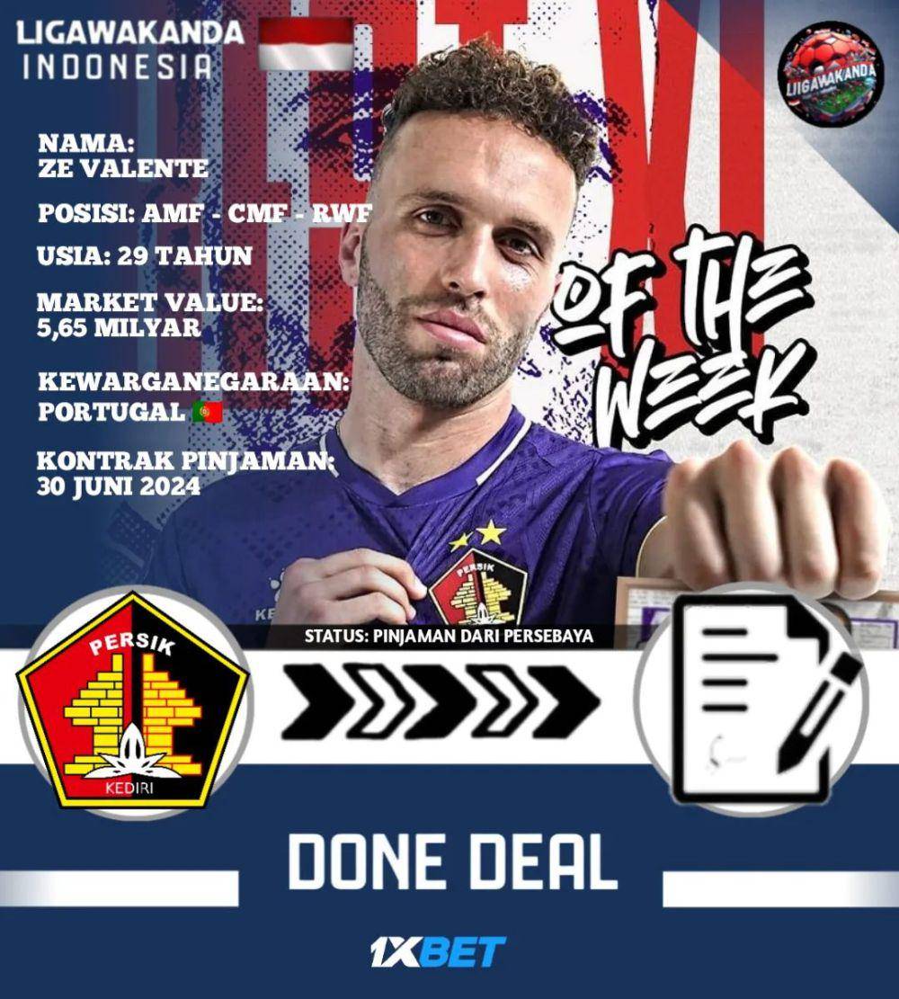 Ze Valente dikabarkan bertahan Persik Kediri musim depan.instagram.com/ligawakanda