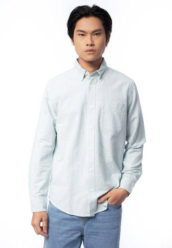 The Executive Long Sleeve Striped Oxford Shirt (executive.co.id)