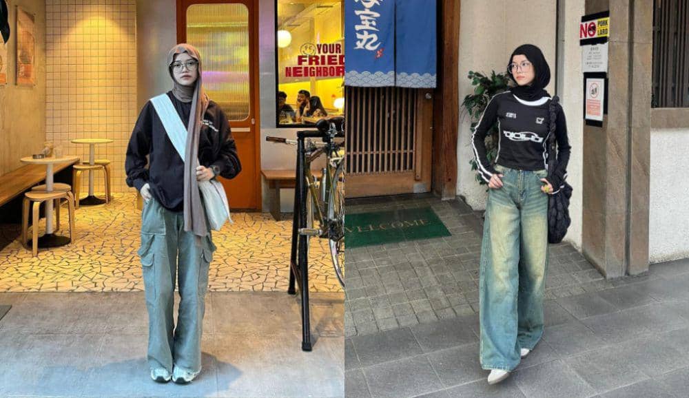 10 Mix and Match Long Sleeves Top ala Zhafira, Chill Banget!