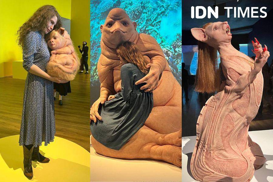 Preview media pameran Patricia Paccinini: CARE pada Selasa (21/5/2024) di Museum MACAN, Jakarta Barat (IDN Times/Nisa Zarawaki)