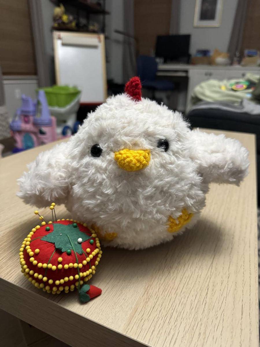 potret rajutan tangan bentuk ayam (reddit.com/user/RocioBrinkerhoffArt)