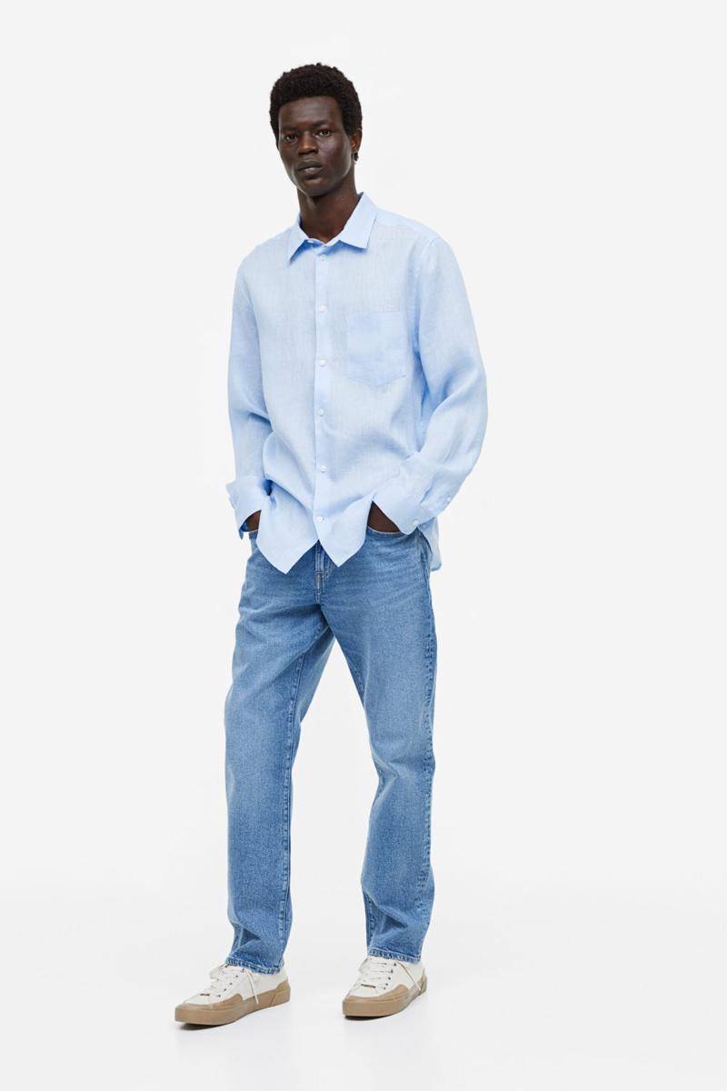 H&M Regular Fit Linen Shirt (id.hm.com)