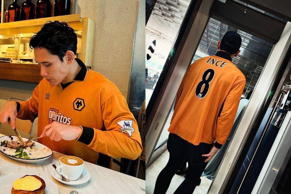potret Ganindra Bimo pakai koleksi jersey vintage (instagram.com/ganindrabimo)