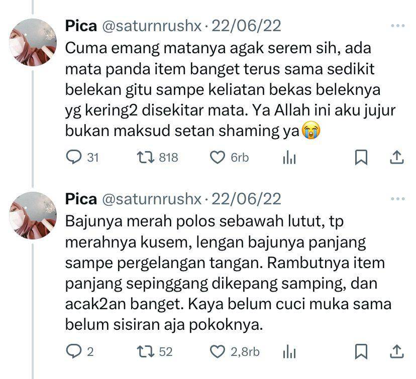 tangkapan layar thread Gangguan Jin Poli Gigi (x.com/saturnrushx)