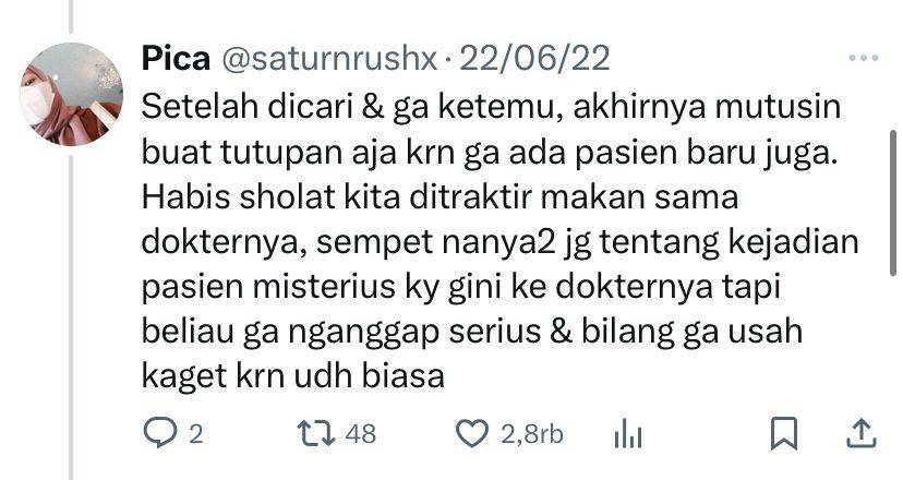 tangkapan layar thread Gangguan Jin Poli Gigi (x.com/saturnrushx)