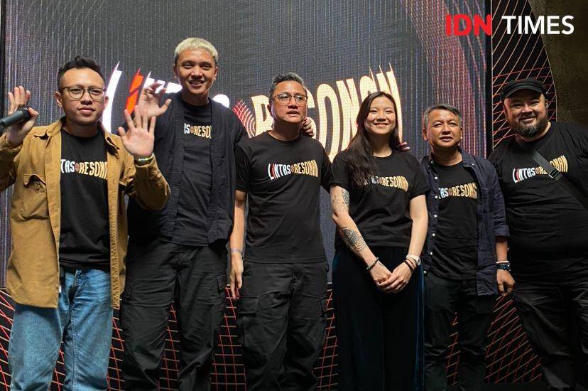 potret presscon Lintas Resonan di kawasan Jakarta Pusat, Rabu (22/5/2024) (dok. IDN Times/Rani Asnurida)