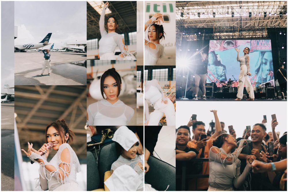7 Potret Marion Jola Konser di Hanggar Pesawat, Pecah Abis!
