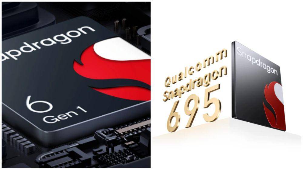 ilustrasi prosesor Snapdragon 6 Gen 1 (kiri) dan Snapdragon 695 (kanan) (iqoo.com)