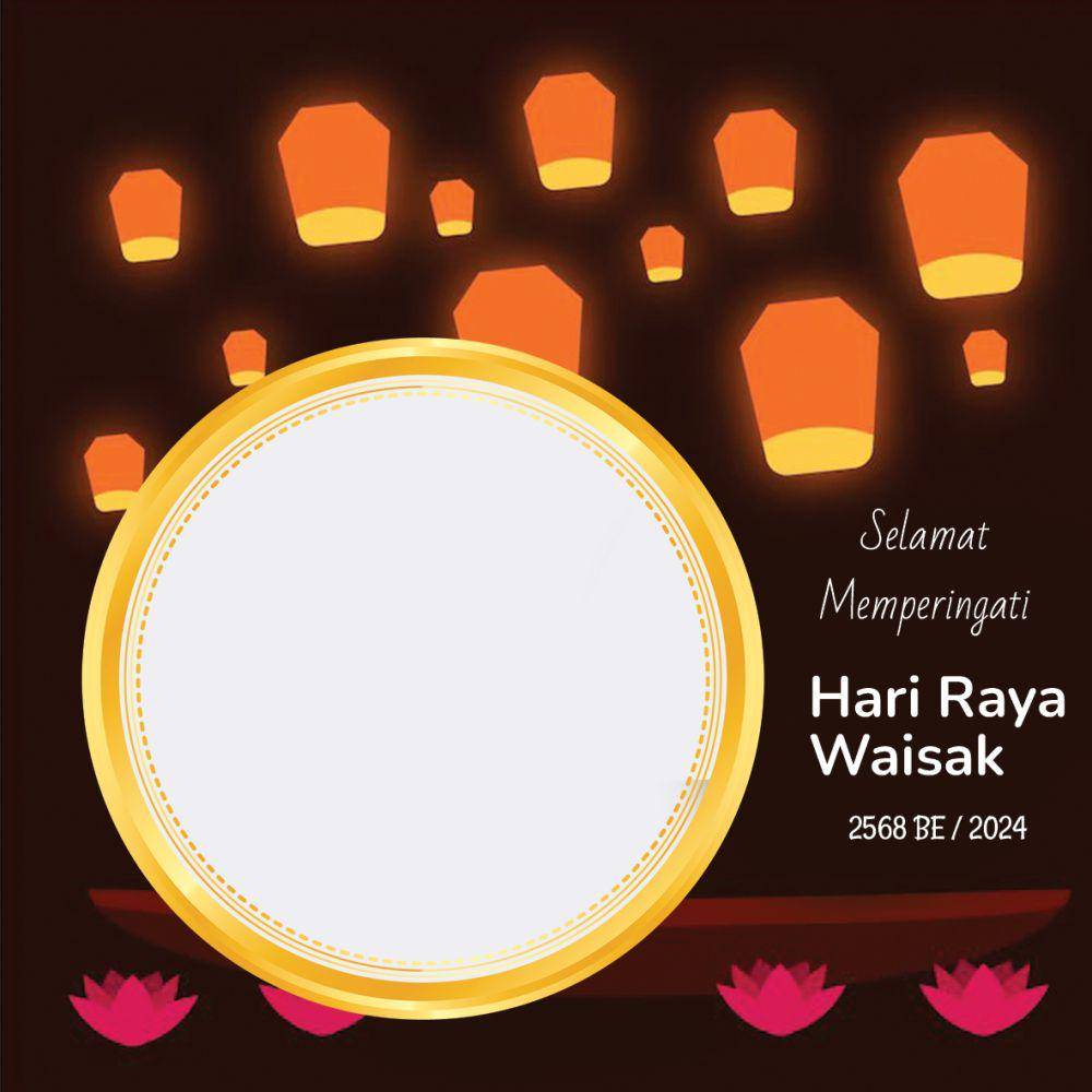Twibbon hari raya Waisak 2024 (Twibonnize.com/reviewsteknologiku.tech)