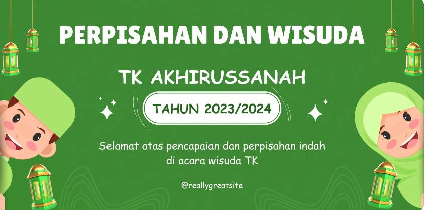 ilustrasi banner perpisahan TK (canva.com/Bee Creativa Media)