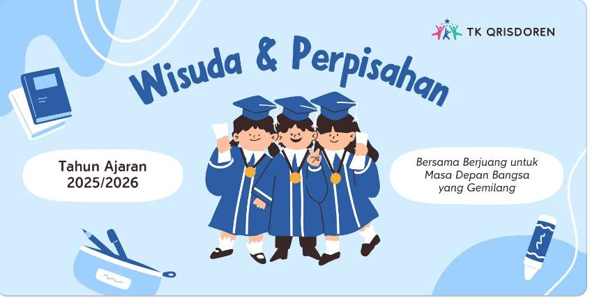 ilustrasi desain banner perpisahan TK (canva.com/Canva Creative Studio)