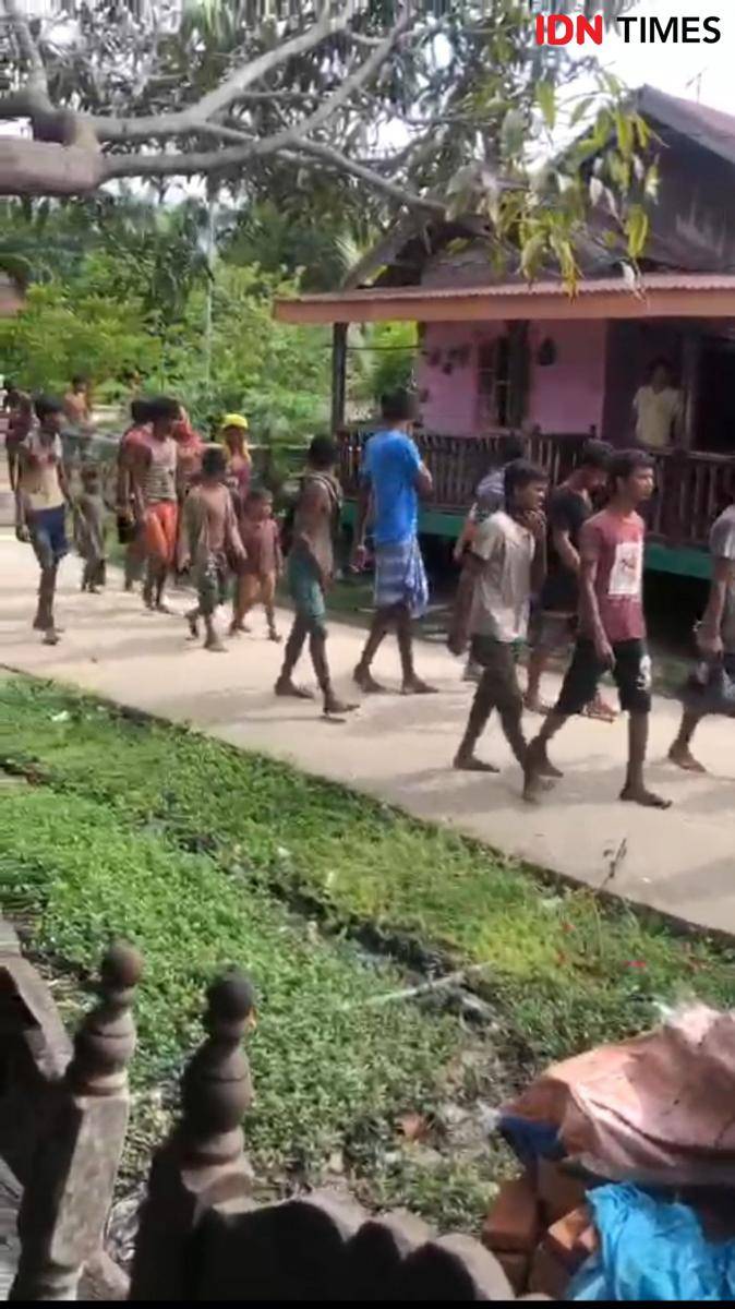 Para pengungsi rohingya yang masuk ke Kabupaten Langkat, Sumatra Utara (IDN Times/ Bambang Suhandoko)