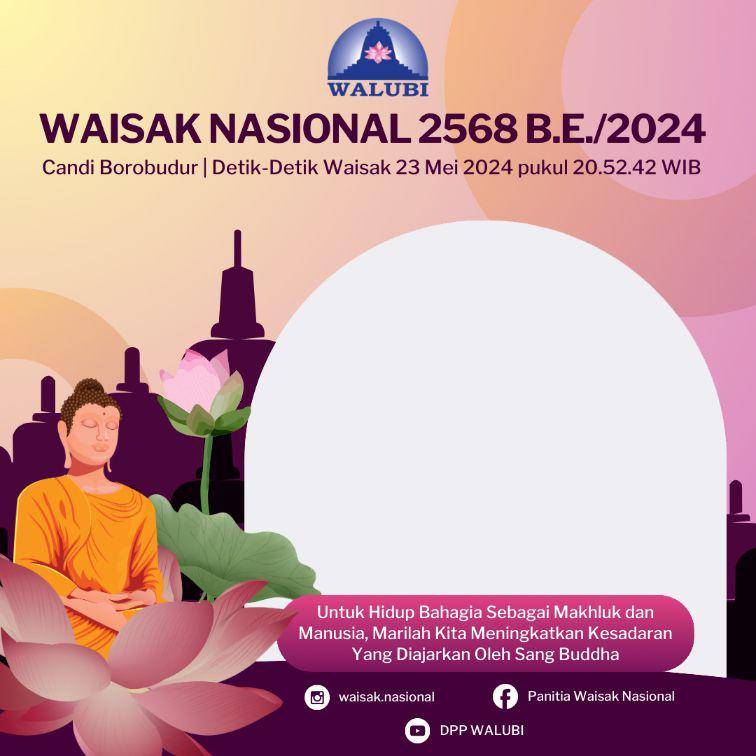 Twibbon hari raya Waisak 2024 (Twibonnize.com/Panitia Waisak Nasional)