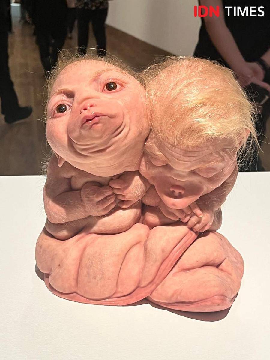 Preview media pameran Patricia Paccinini: CARE pada Selasa (21/5/2024) di Museum MACAN, Jakarta Barat (IDN Times/Nisa Zarawaki)