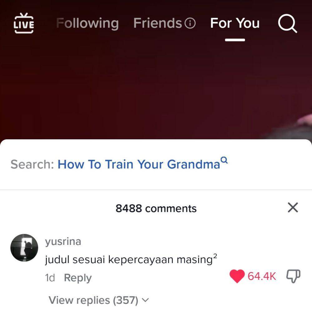 chat lucu salah sebut How to Make Millions Before Grandma Dies (tiktok.com/yusrina)