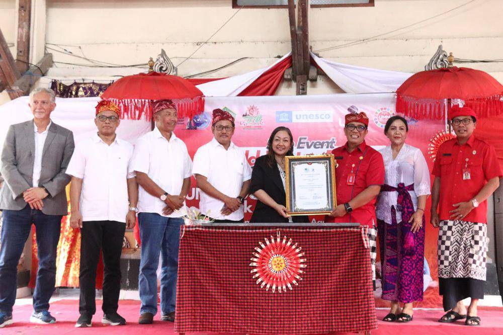 Peresmian Subak Bengkel menjadi Ecohydrology Demonstration Sites oleh Unesco, Kamis (23/5/2024) (Dok.IDNTimes/Humas Tabanan)