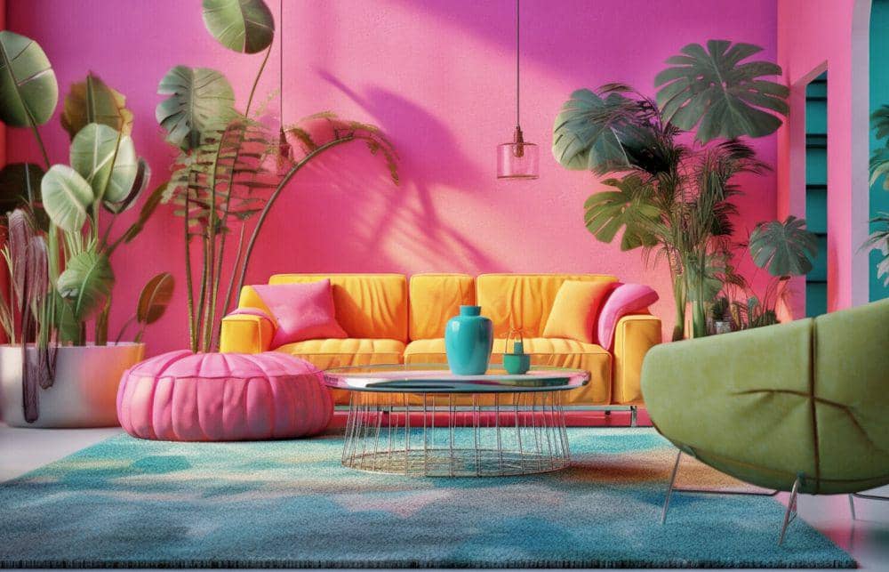 ilustrasi ruang tamu yang punya suasana santai dan ceria (vecteezy.com/104581530157476087020)