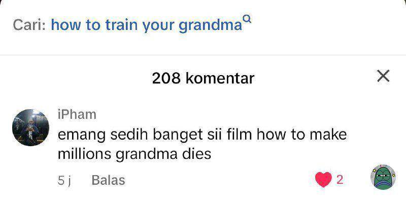 chat lucu salah sebut How to Make Millions Before Grandma Dies (x.com/jejefansa)