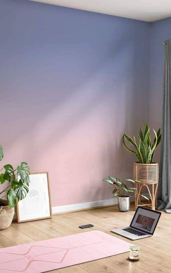 dekorasi ruangan dengan warna ombre (hearthomemag.co.uk)