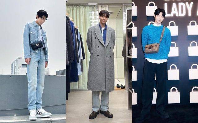 Styling outfit nuansa biru Hwang In Youp (instagram.com/hi_high_hiy)