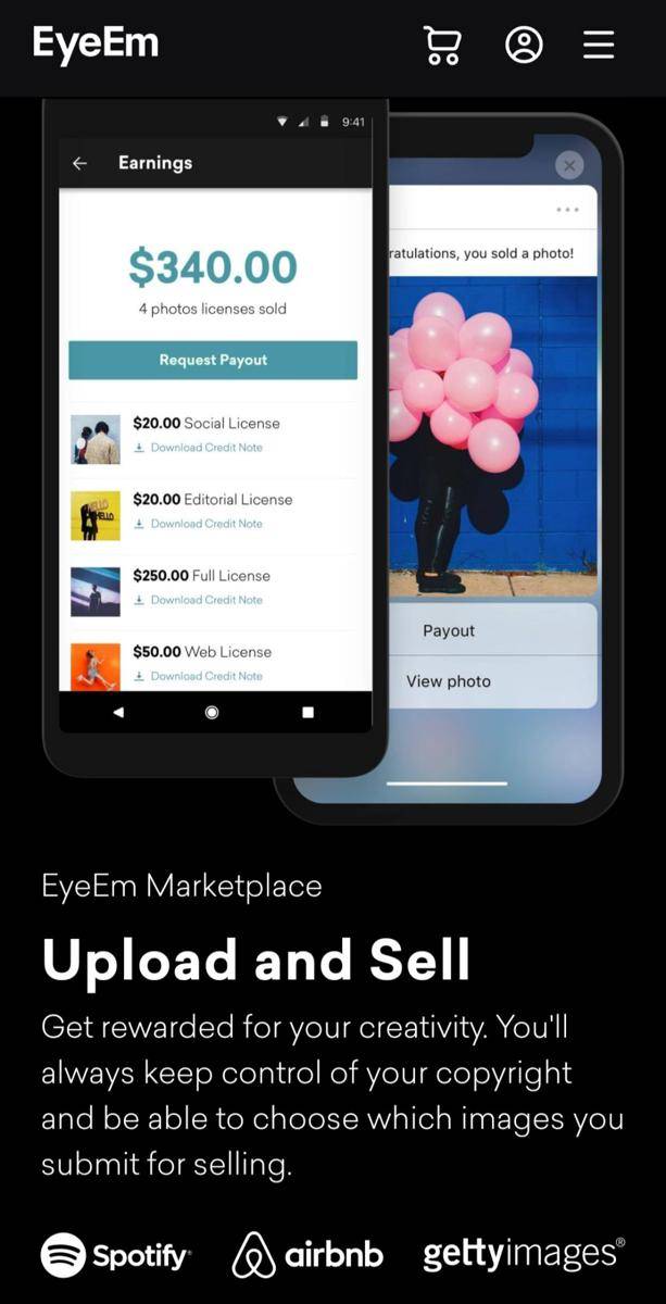 Tampilan awal aplikasi EyeEm (dok. eyeem.com/EyeEm)