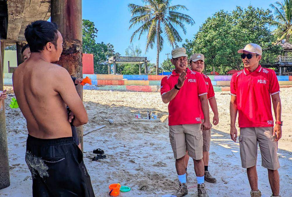 Personel Tourist Police bakal ditempatkan selama ajang surfing internasional WSL Krui Pro 2024. (Dok. Polda Lampung).