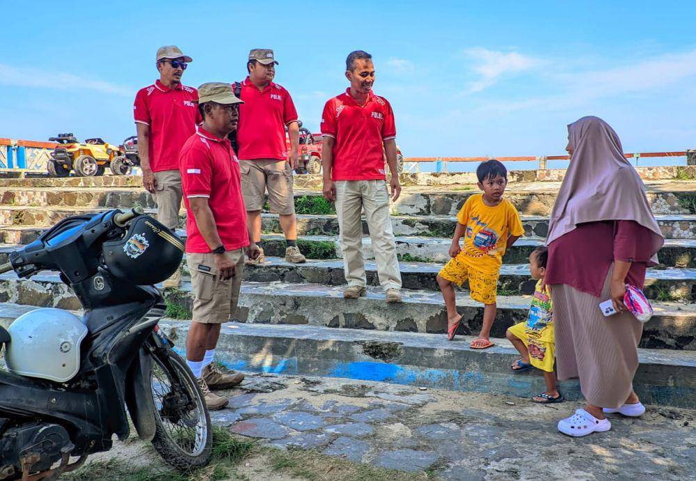 Personel Tourist Police bakal ditempatkan selama ajang surfing internasional WSL Krui Pro 2024. (Dok. Polda Lampung).