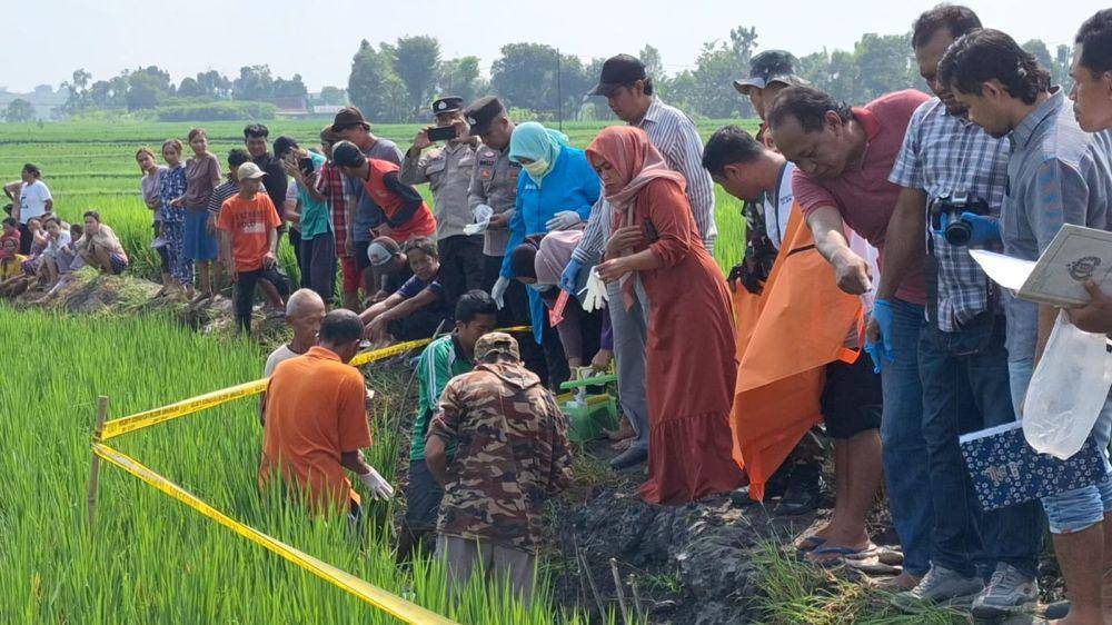Seorang petani ditemukan tewas tersengat jebakan tikus listrik di area persawahan Desa Sumberbening, Kecamatan Bringin. IDN Times/ Riyanto.