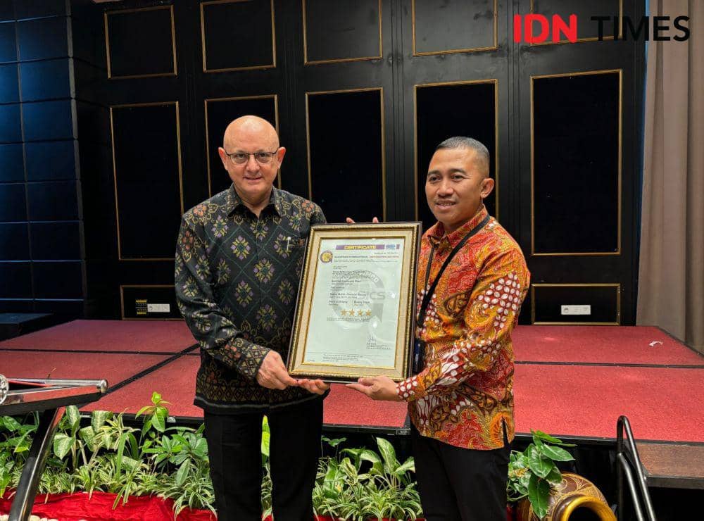 Penyerahan sertifikasi Swiss-Belboutique Yogyakarta. (IDN Times/Herlambang Jati Kusumo)
