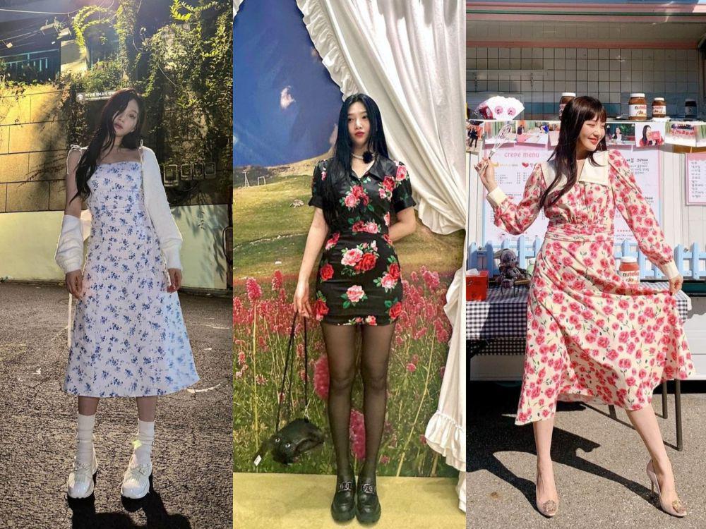 7 Ide OOTD Floral Dress ala Joy Red Velvet, Girly nan Menawan!
