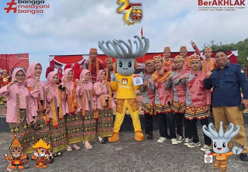 Peluncuran Maskot dan Jingle Pemilihan Kepala Daerah (Pilkada) Bupati dan Wakil Bupati Lampung Barat tahun 2024 (instagram/KPU Lampung Barat)