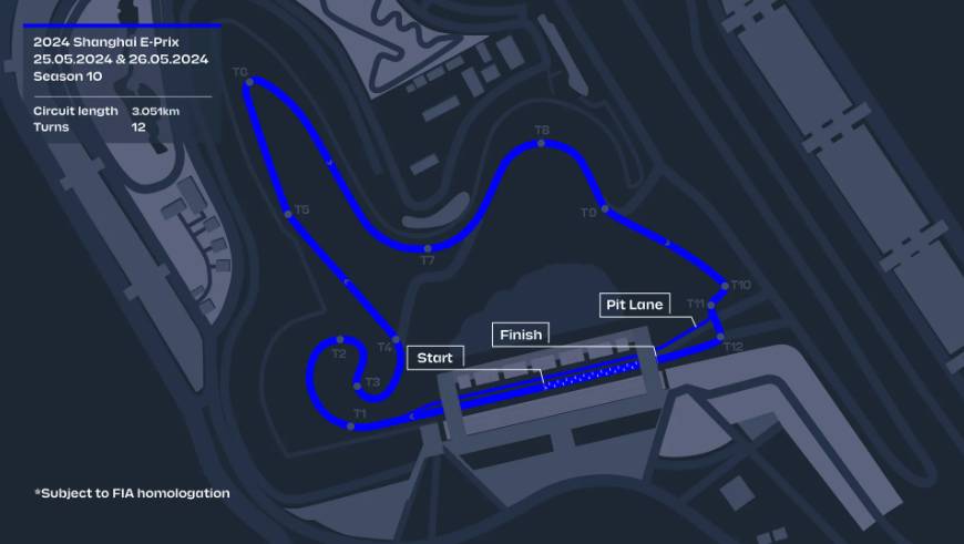 desain Sirkuit Internasional Shanghai untuk E-Prix Shanghai 2024 (fiaformulae.com)