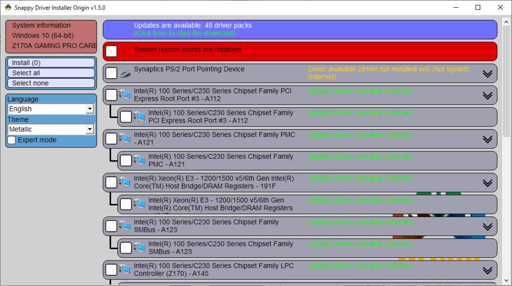 Snappy Driver Installer Origin (dok. Snappy Driver Installer Origin)