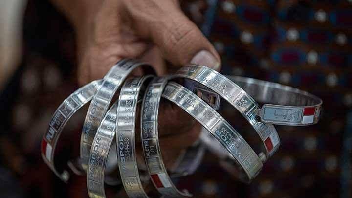 potret gelang identitas jemaah haji Indonesia (dok. Kemenag)