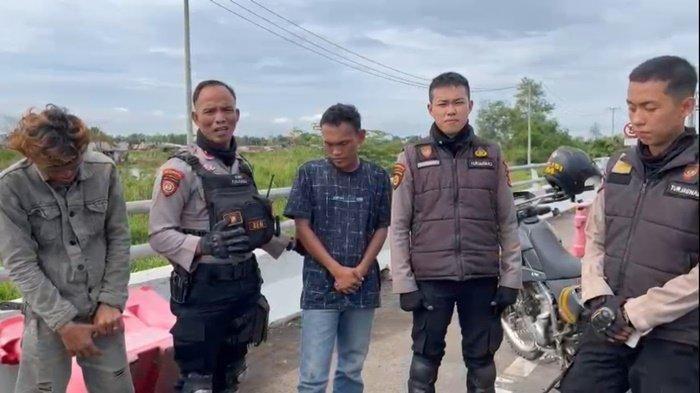 Polres OI Bekuk 2 Pemalak yang Kerap Beraksi di Gerbang Tol Kramasan