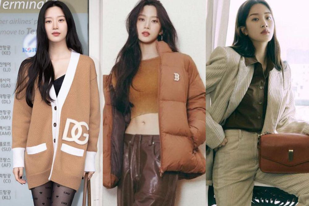 7 OOTD Nuansa Cokelat ala Mun Ka Young, Tampilannya Classy dan Modis!