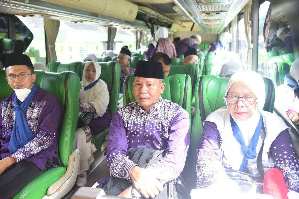 Pemberangkatan haji dari Sleman, Jumat (24/5/2024). (Dok. Istimewa)
