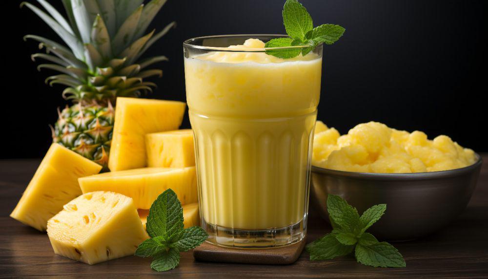 Resep Pineapple Almond Milk Smoothies Rasanya Manis Segar dan Creamy!