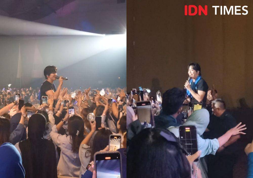 Jung Yonghwa CNBLUE di konser CNBLUENTITY Jakarta, ICE BSD City, Sabtu (25/4/2024). (IDN Times/Ines Suseno)