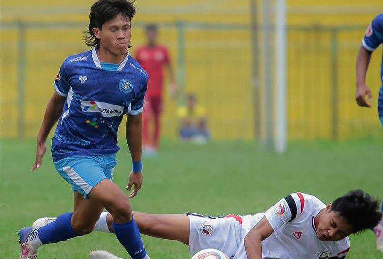 Persiku Kudus dalam laga melawan NZR Sumbersari Malang pada laga penutup babak 16 besar Liga 3 Nasional 2023/2024. (instagram.com/persiku_kudus)